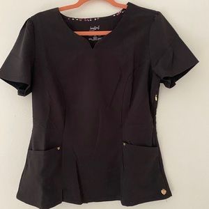 Black Scrub Top | HeartSoul